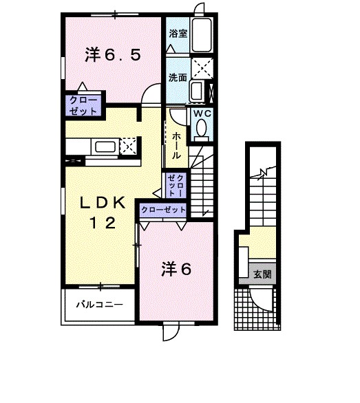 Ｙ．クルメンⅡ 201号室 間取り