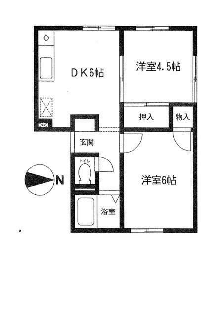 喜楽ハイツ 102号室 間取り