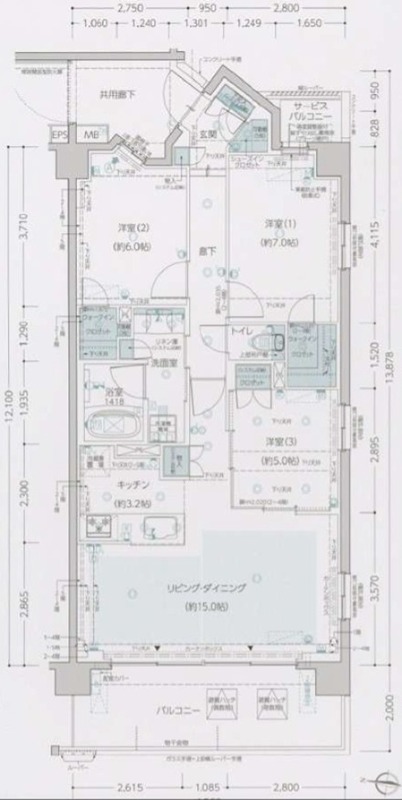 レーベン平塚松風町 208号室 間取り