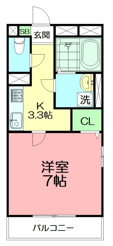 ベルシティ大鋸 201号室 間取り