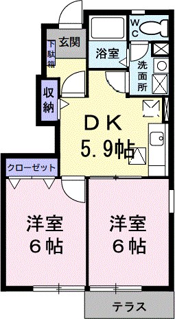 パークハイム参番館 101号室 間取り