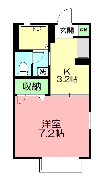 グレイス 201号室 間取り