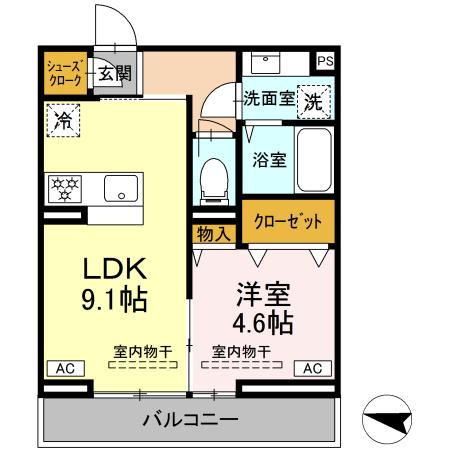 シンビジウム湘南台 302号室 間取り