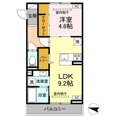 シンビジウム湘南台 205号室 間取り