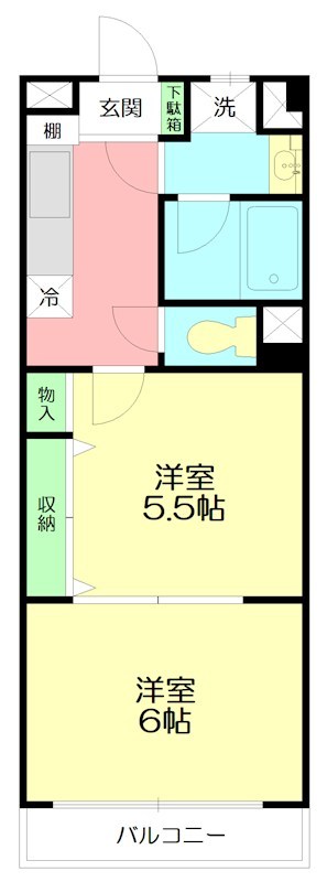 ドエリング東戸塚 203号室 間取り