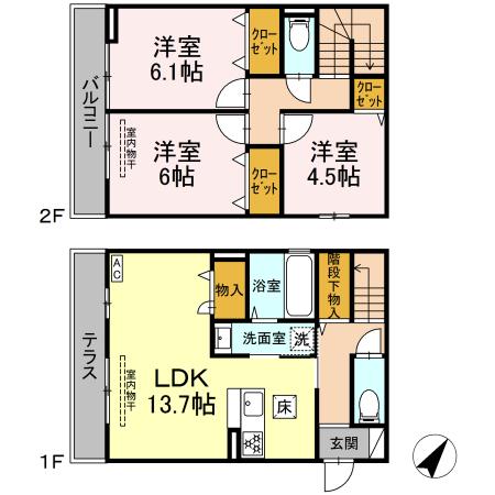 スリジェ元町 103号室 間取り