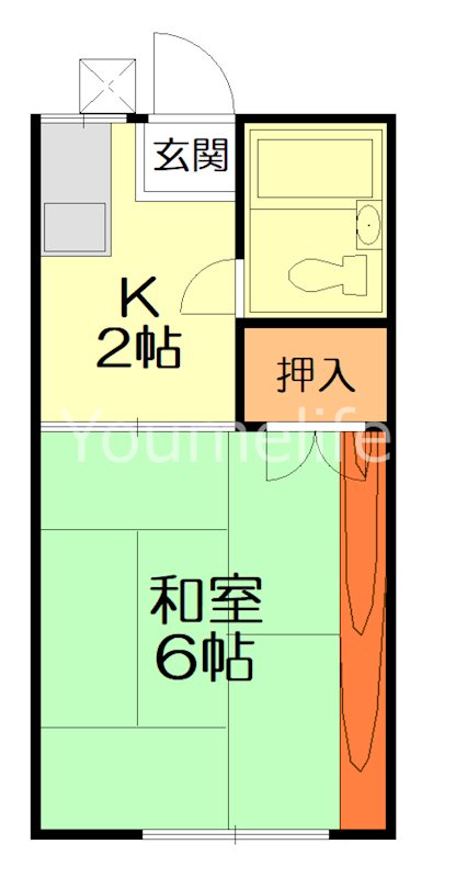 ハイツ仲西 105号室 間取り