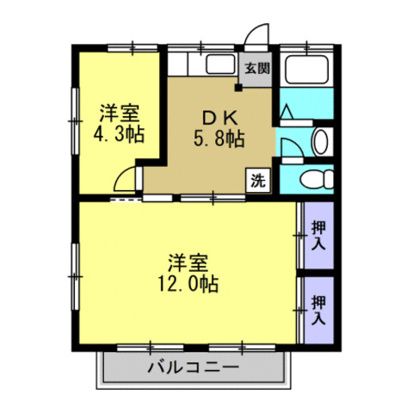 ブルーハイツ 205号室 間取り
