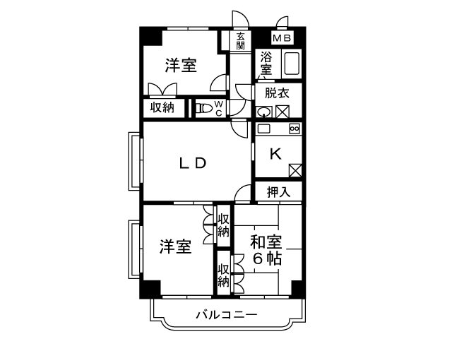 プラザ藤豊 201号室 間取り
