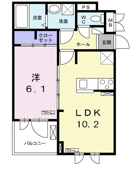 ルミエール　椿 301号室 間取り