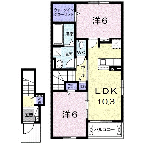 アンランジュⅠ 202号室 間取り