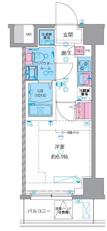GENOVIA平塚Ⅱ 0903号室 間取り