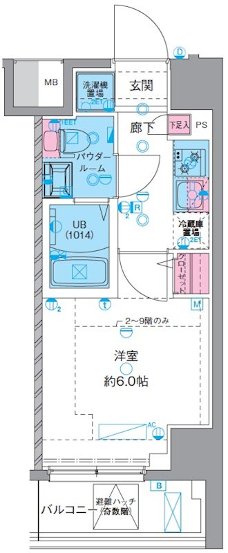 GENOVIA平塚Ⅱ 0307号室 間取り