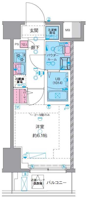 GENOVIA平塚Ⅱ 0204号室 間取り