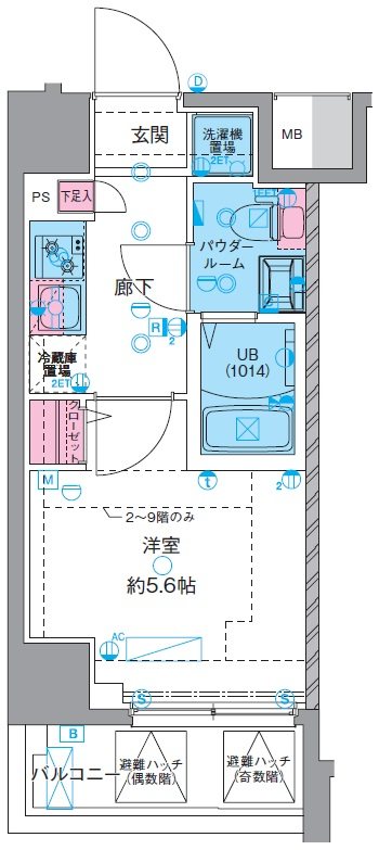 GENOVIA平塚Ⅱ 0206号室 間取り