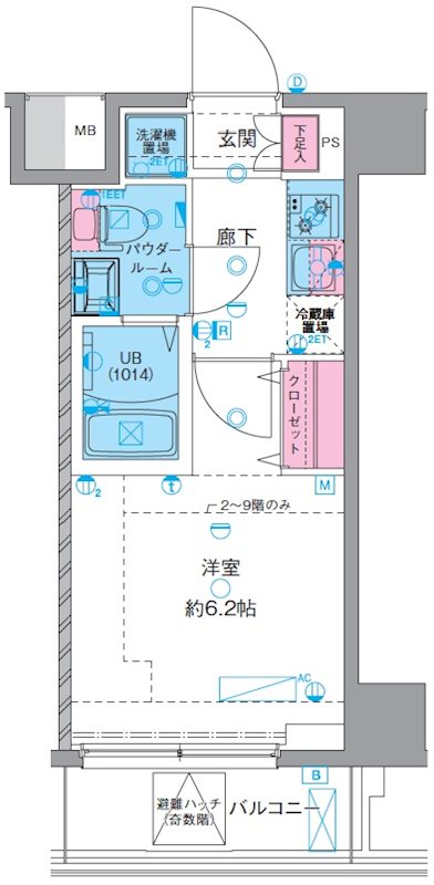 GENOVIA平塚Ⅱ 0311号室 間取り