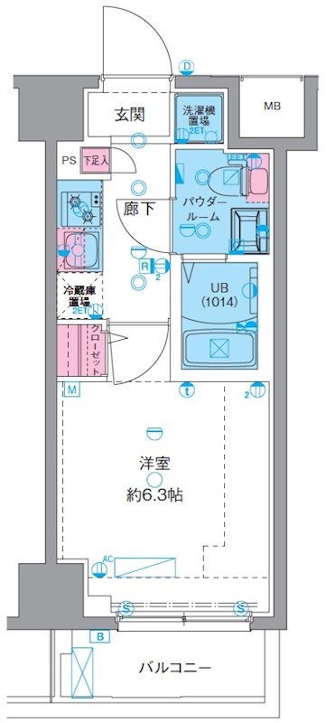 GENOVIA平塚Ⅱ 0101号室 間取り