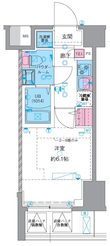 GENOVIA平塚Ⅱ 0104号室 間取り