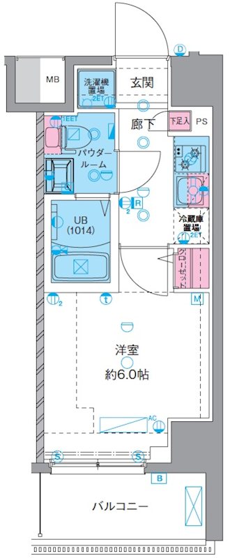 GENOVIA平塚Ⅱ 0106号室 間取り
