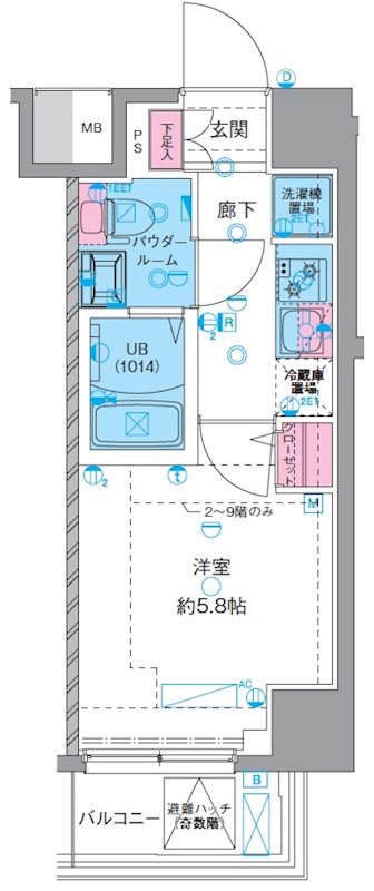 GENOVIA平塚Ⅱ 0201号室 間取り
