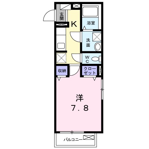 アグリーアブルⅦ 201号室 間取り