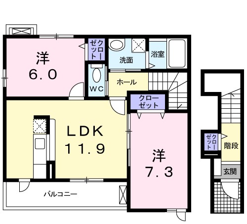 グラン　ヴィラ 201号室 間取り