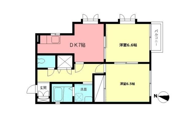 グリーンＫⅠ 201号室 間取り