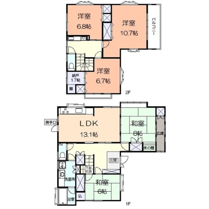 末広町戸建て貸家 間取り