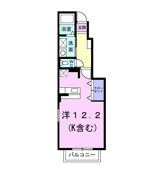 アイリス 104号室 間取り
