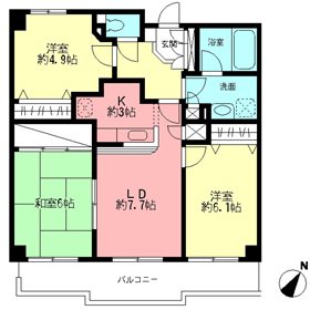 コンフォール湘南 104号室 間取り