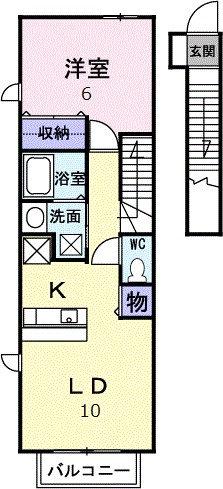 ラークヒルズＡ 203号室 間取り