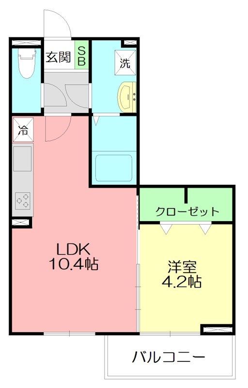 サンライズ 202号室 間取り