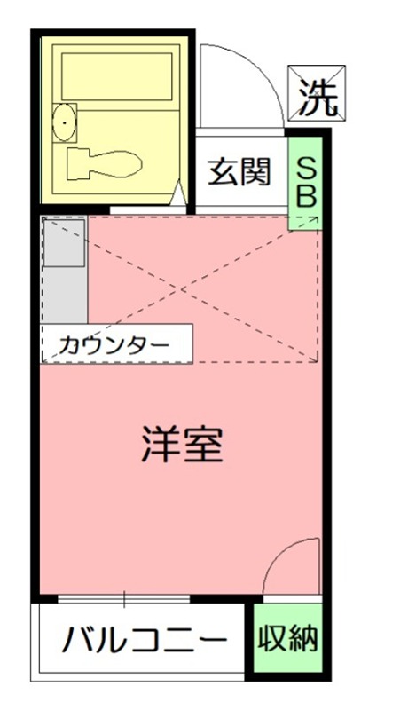 ドルチェ神保 103号室 間取り