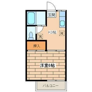 第一・第二吉田ハイツ 1-2-D号室 間取り