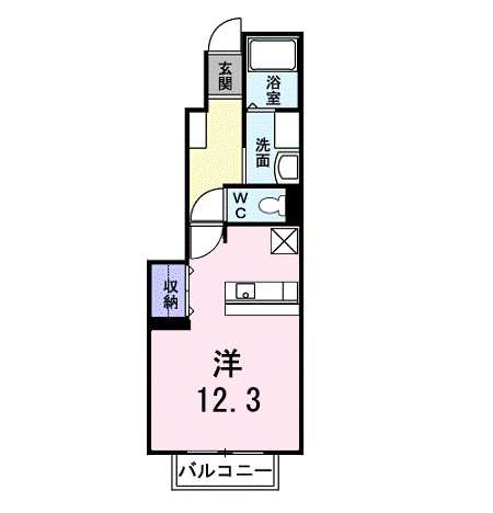 ハレクラニ 102号室 間取り