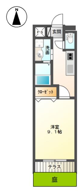 イル　マーレ　アッズッロ（il mare azzurro） 間取り