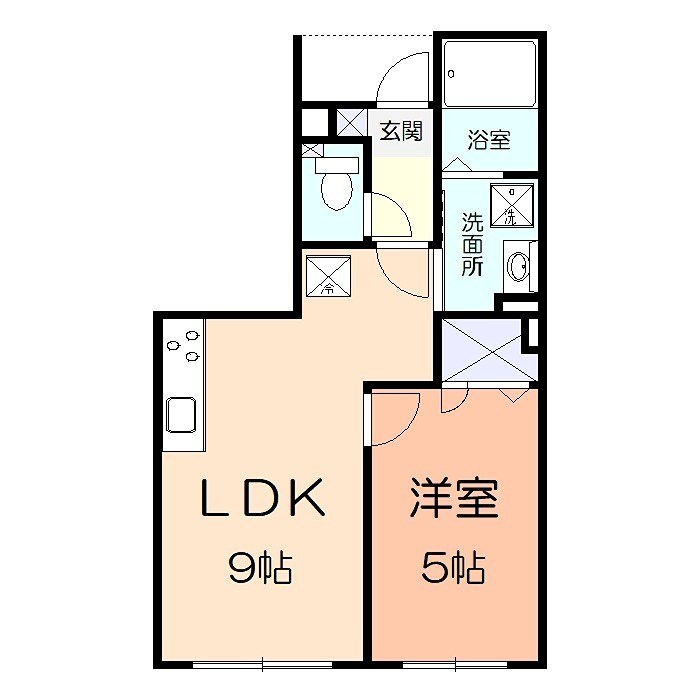 アール湘南 102号室 間取り