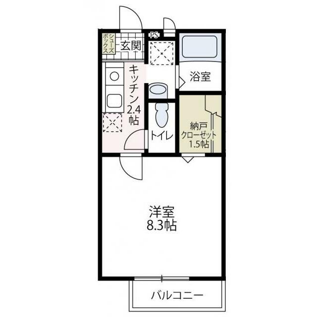 フォンテーヌ 202号室 間取り