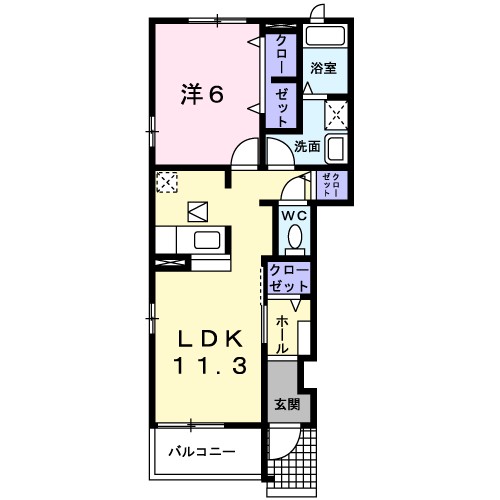 ブリアントⅢ 101号室 間取り
