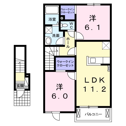 リーリエⅠ 202号室 間取り