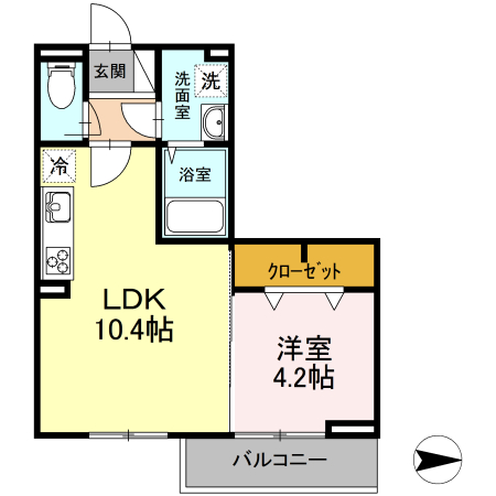 サンライズ 302号室 間取り