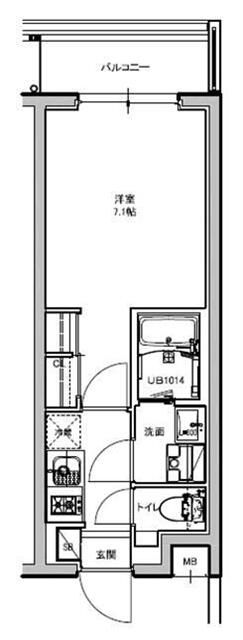プライマル片瀬江ノ島  105号室 間取り