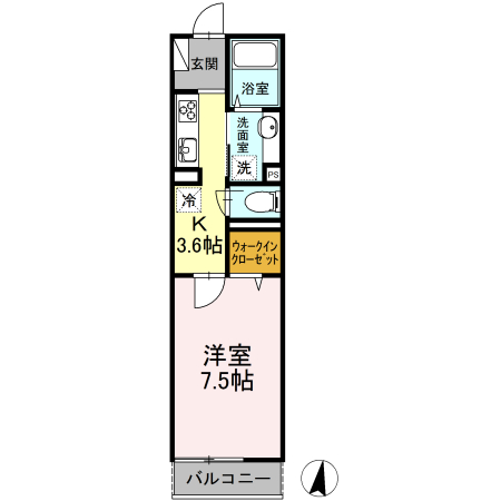メゾン グランツ 203号室 間取り