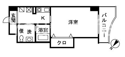 ルナスクエア 103号室 間取り