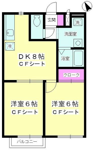 アイプラザ大磯 203号室 間取り