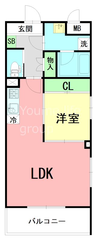 グリーンヴィラ湘南 405号室 間取り