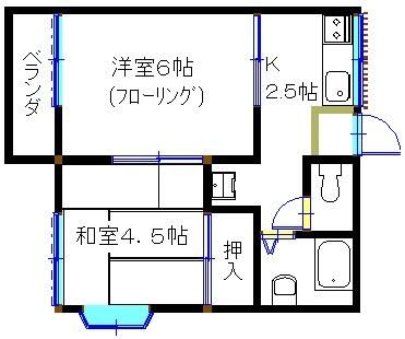 グランデュール湘南Ｂ 201号室 間取り