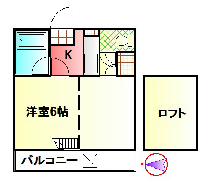 サンハイム成田 109号室 間取り