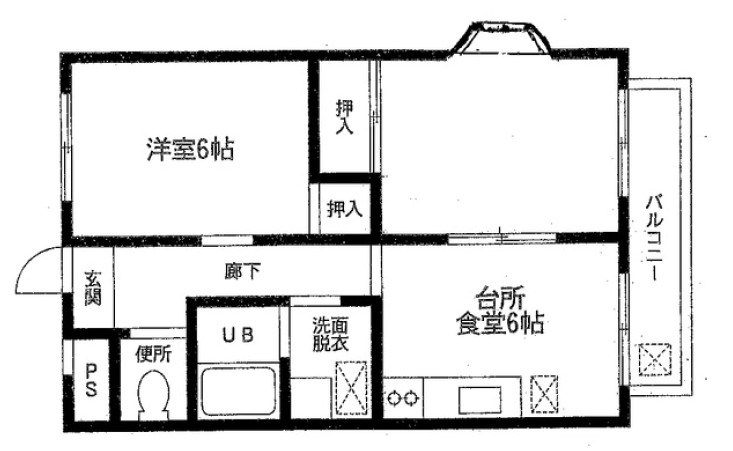ヒルハイツ中田 201号室 間取り