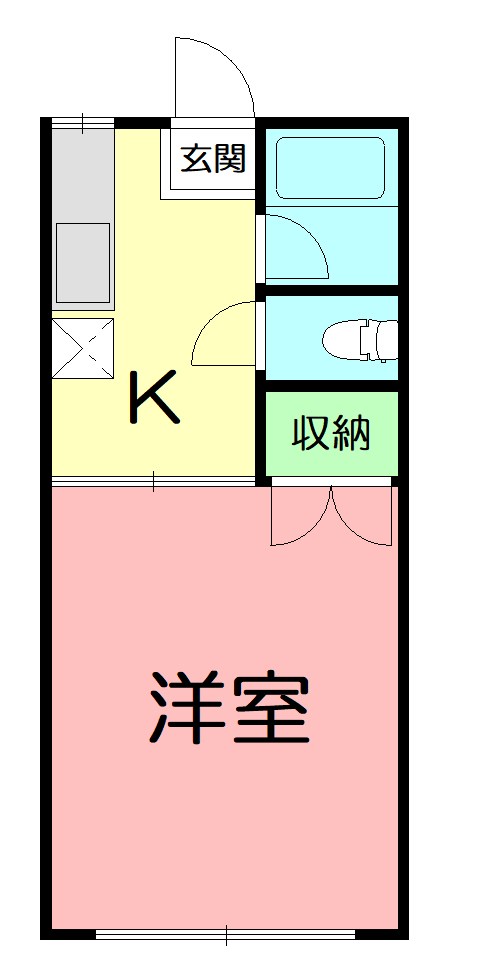 コーポコジマB棟 212号室 間取り